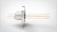FA11639 Ввод вакуумный электрический 4х штырьковый на фланце KF16, 2 кВ, 16 А, диаметр штырька 0,032'', материал штырьков медь, материал корпуса нержавеющая сталь 0354021621600328