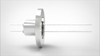 FA11637-04 Ввод вакуумный электрический 2х штырьковый на фланце KF16, 2 кВ, 1, 1 А, диаметр штырька 0,032“, материал штырьков нержавеющая сталь, материал корпуса нержавеющая сталь 0352021621100328
