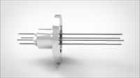 FA11639-02 Ввод вакуумный электрический 4х штырьковый на фланце KF16, 2 кВ, 8,5 А, диаметр штырька 0,032'', материал штырьков молибден, материал корпуса нержавеющая сталь 0354021628500328