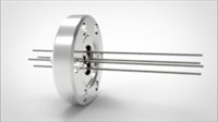 FA11640-02 Ввод вакуумный электрический 4х штырьковый на фланце CF1.33, 2 кВ, 8,5 А, диаметр штырька 0,032'', материал штырьков молибден, материал корпуса нержавеющая сталь 0354011628500328