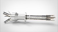 FA12115-02 Термопара типа J на фланце KF16, 5 пар, материал штырька железо-константан, материал корпуса нержавеющая сталь ,с ответной частью 0343021658