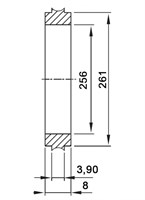 Кольцо центрирующее ISO250 (алюминий) 0302013232508