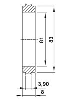 Кольцо центрирующее ISO80 (алюминий) 030201323808