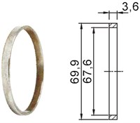 Кольцо избыточного давления KF50 (NW50), нержавеющая сталь 304L 020201421508