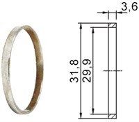Кольцо избыточного давления KF16 (NW16), нержавеющая сталь 304L 020201421168