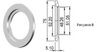 Фланец KF50 (NW50) с отверстием под трубу 2 дюйма, нержавеющая сталь 304L 02020149502008