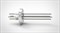 FA12445-02 Ввод вакуумный электрический 4х штырьковый на фланце CF2.75, 5 кВ, 50 А, диаметр штырька 0,154'', материал штырьков молибден, материал корпуса нержавеющая сталь 0354014055001548 - фото 10598