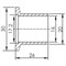 Фланец с патрубком (полуниппель) KF16 (NW16), труба диаметром 20 мм, длина 26 мм, нержавеющая сталь 304L 0202014101626